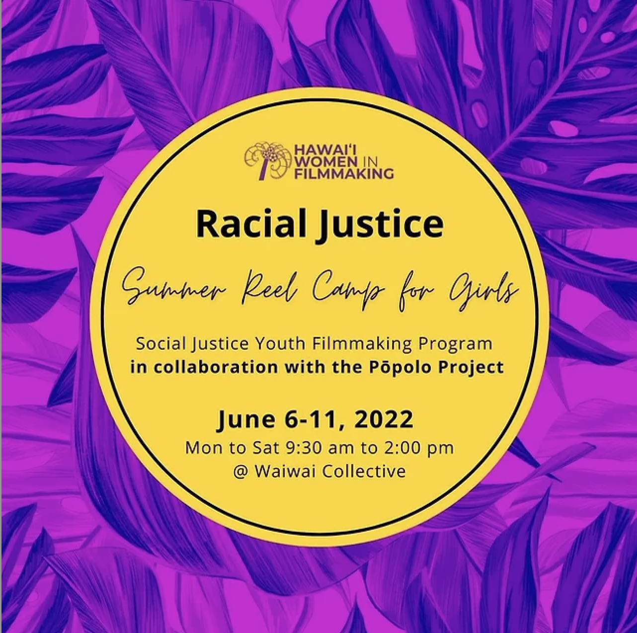 Brochure for Reel Camps for Girls Social Justice camp